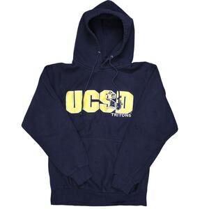 Vintage UC San Diego Tritons Hoodie Small Blue NCAA UCSD Sweatshirt MV Pro Weave